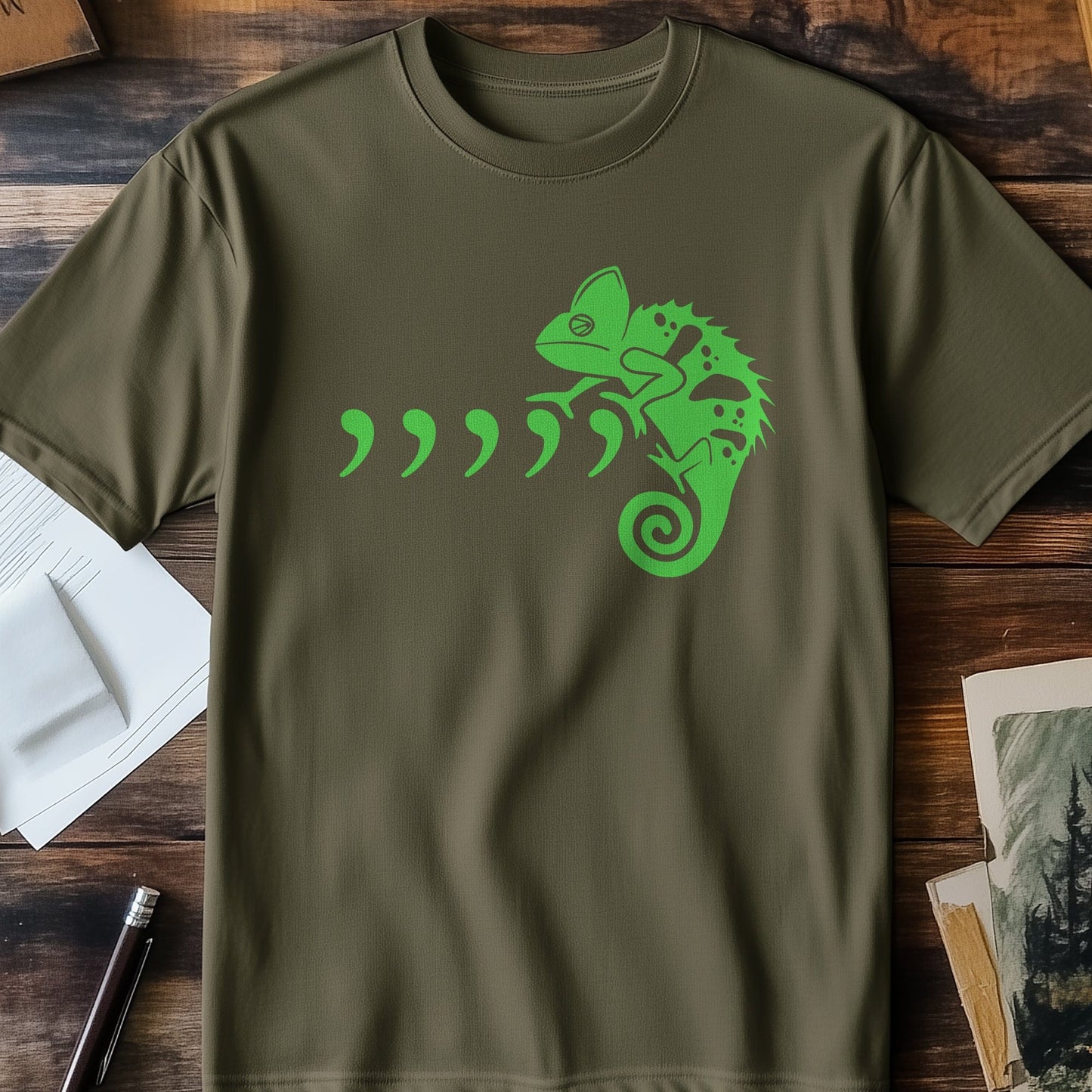 Comma Comma Chameleon T-Shirt - Funny