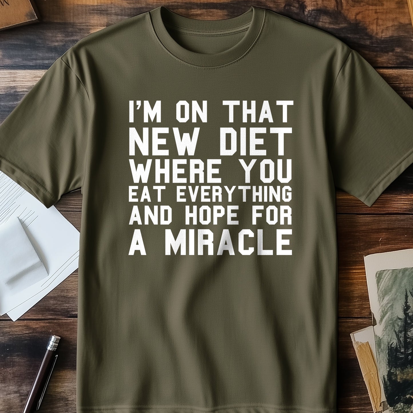 Miracle Diet T-Shirt - Eat, Hope,