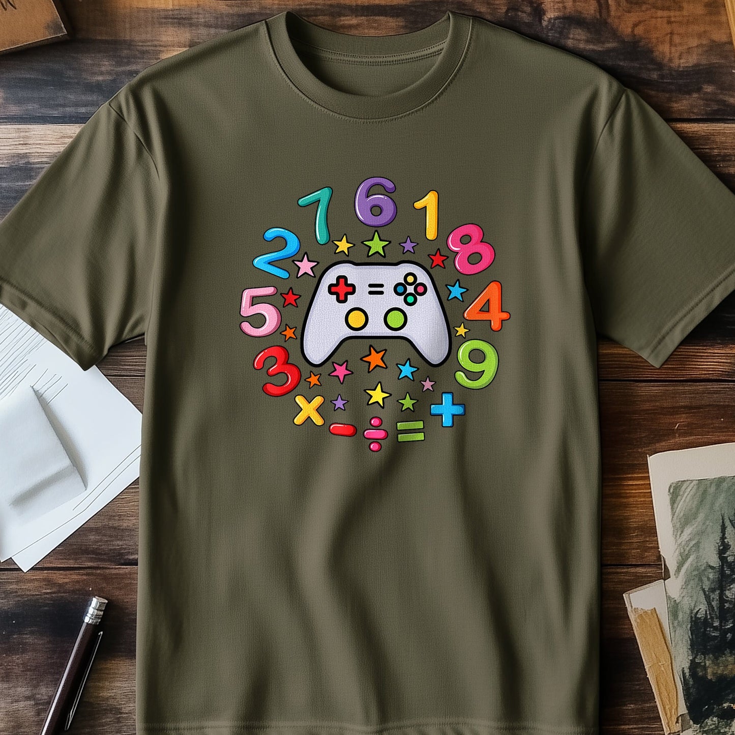 Gamer Number Day Math Kids Tee
