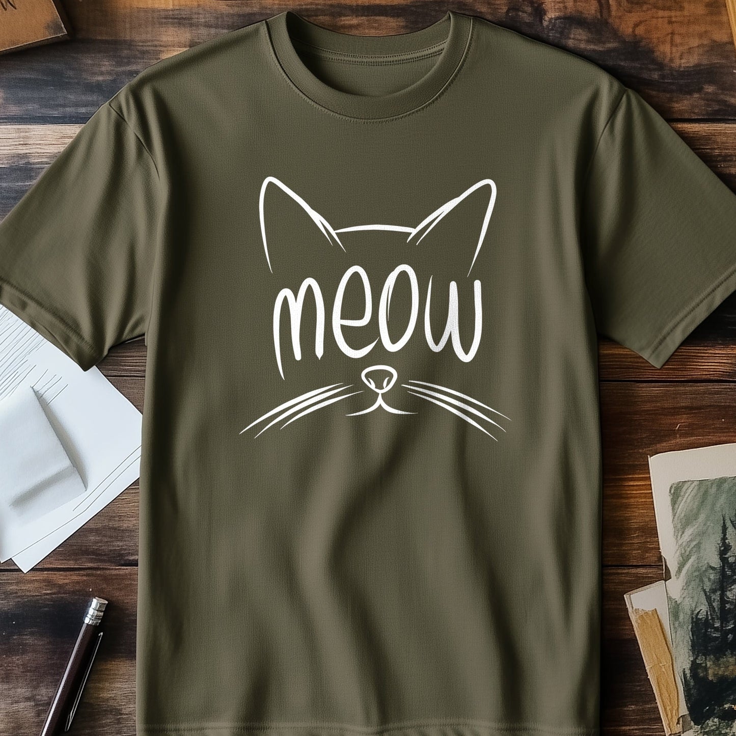 Meow Cat Face T-shirt