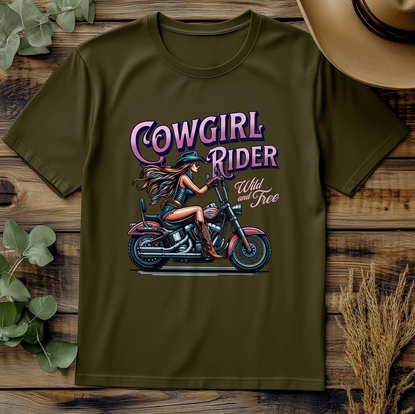 Cowgirl Rider T-Shirt motorbike