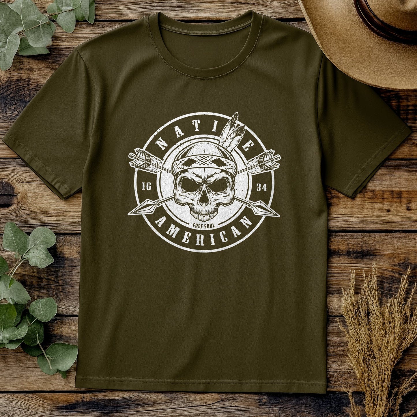 Native America Skull & Crossbones T-shirt