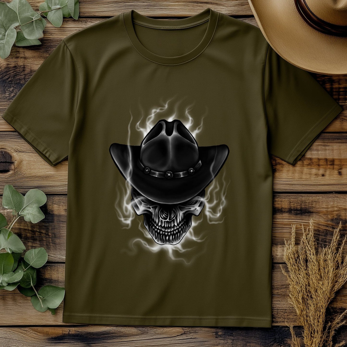 Justice T-Shirt - Skull in Cowboy Hat,