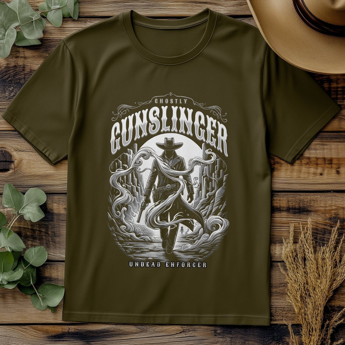 Ghostly Gunslinger 2 T-Shirt - Spooky
