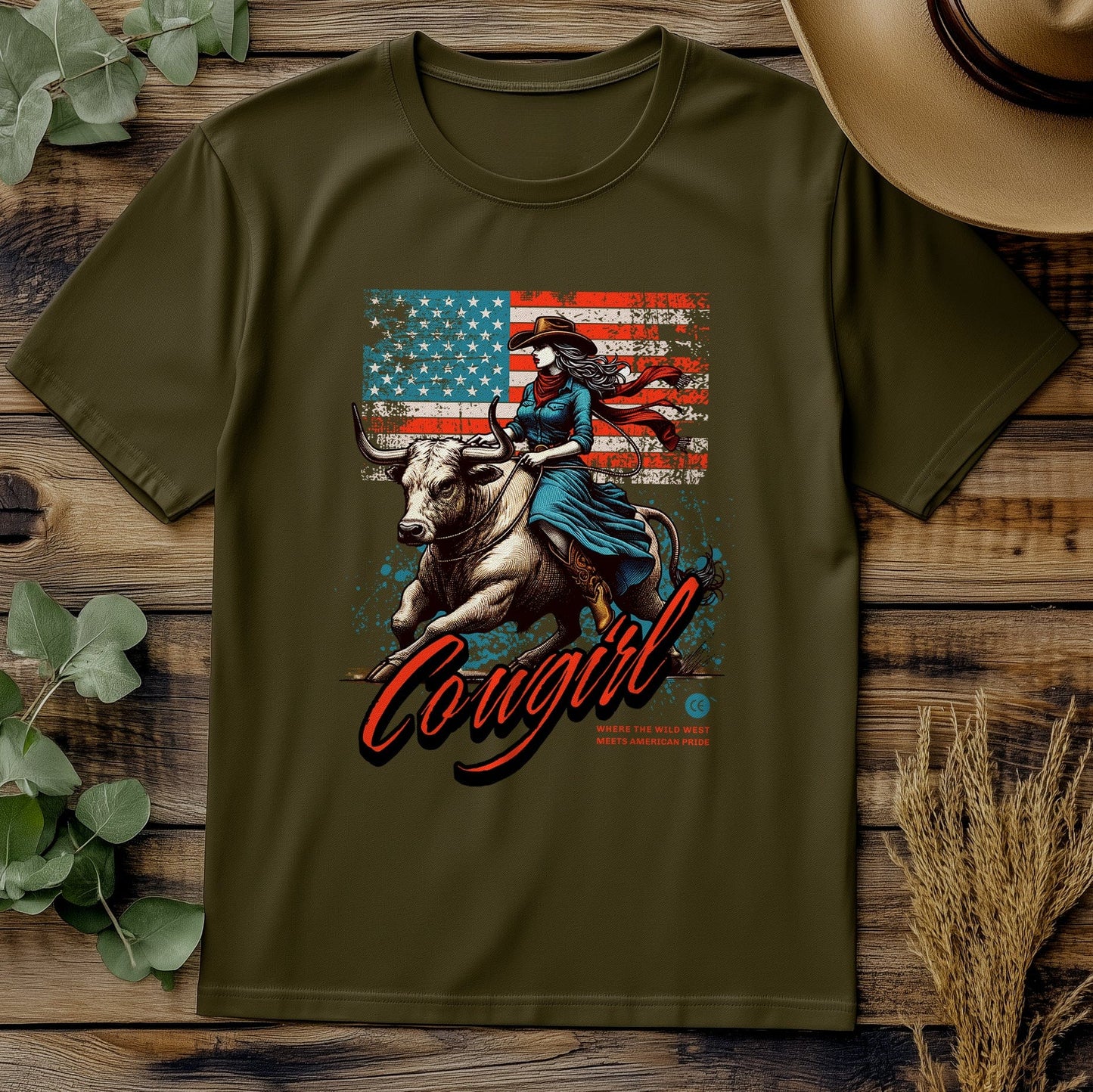 Cowgirl American Pride T-Shirt - Giddy