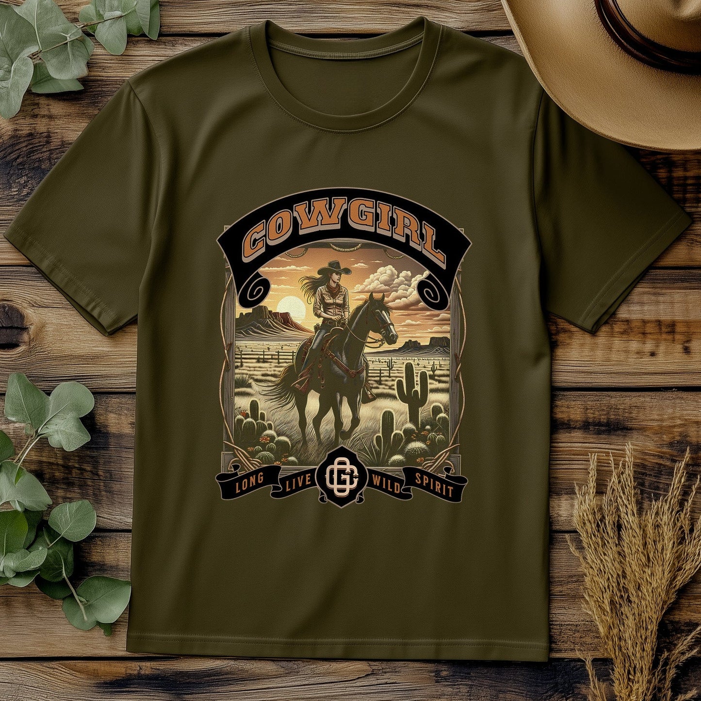 Cow girl Long Live Wild Spirit T-shirt