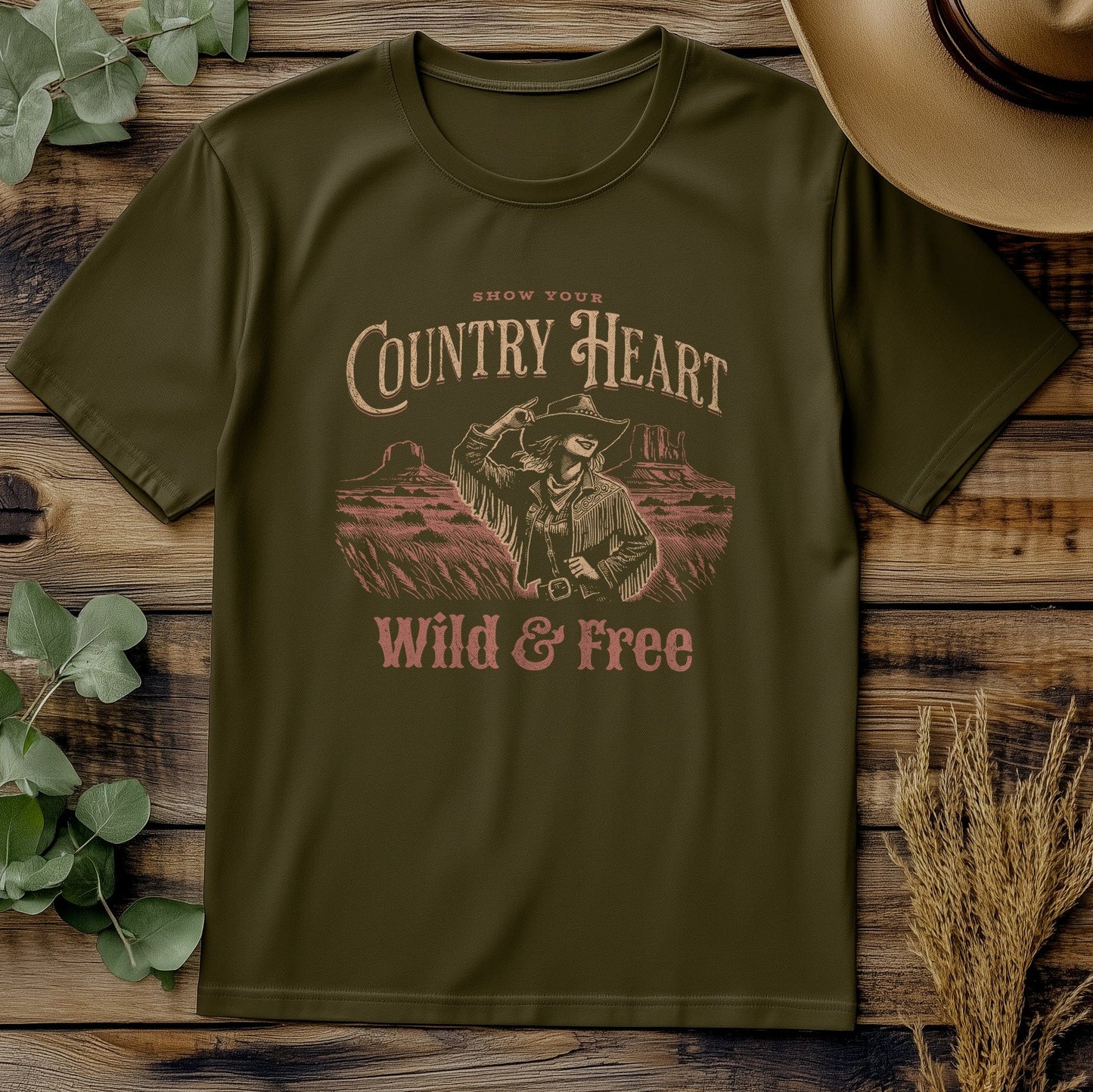 Country Heart Wild & Free T-shirt ‚Äì
