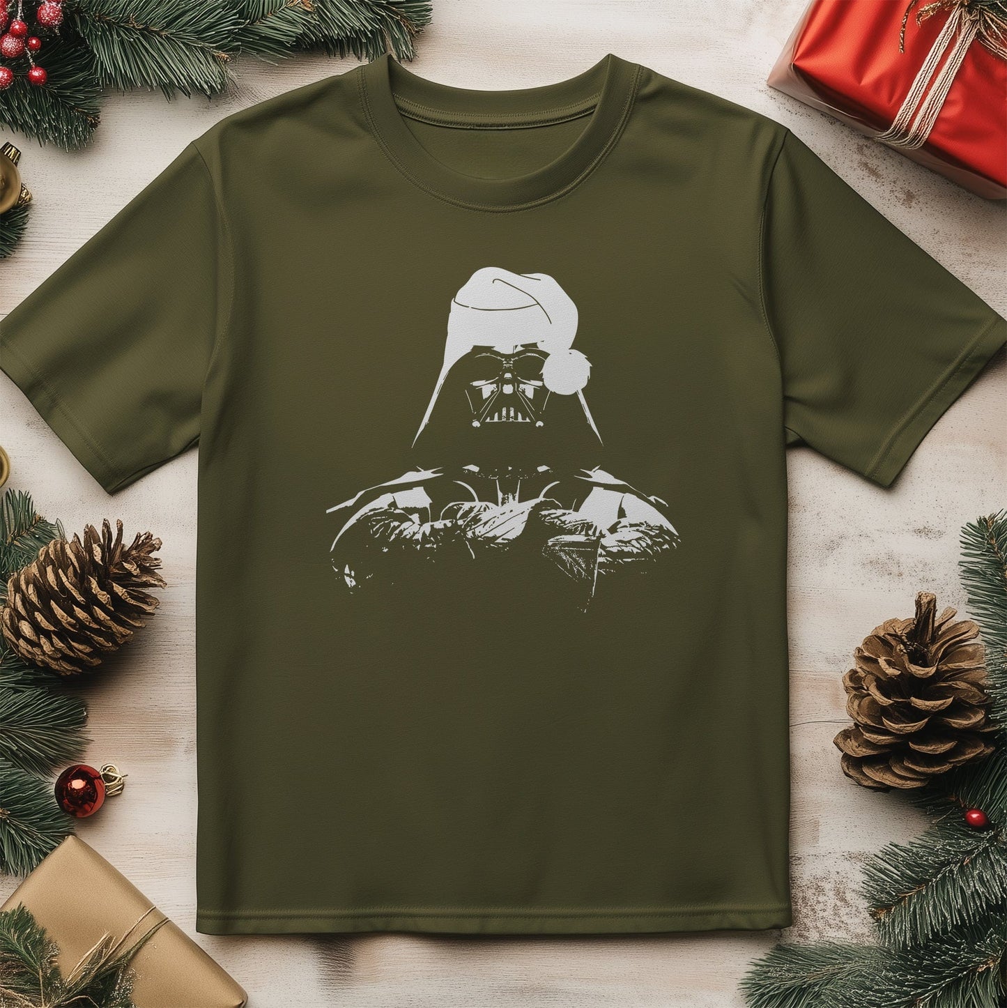 Darth Vader Christmas Hat Tee -