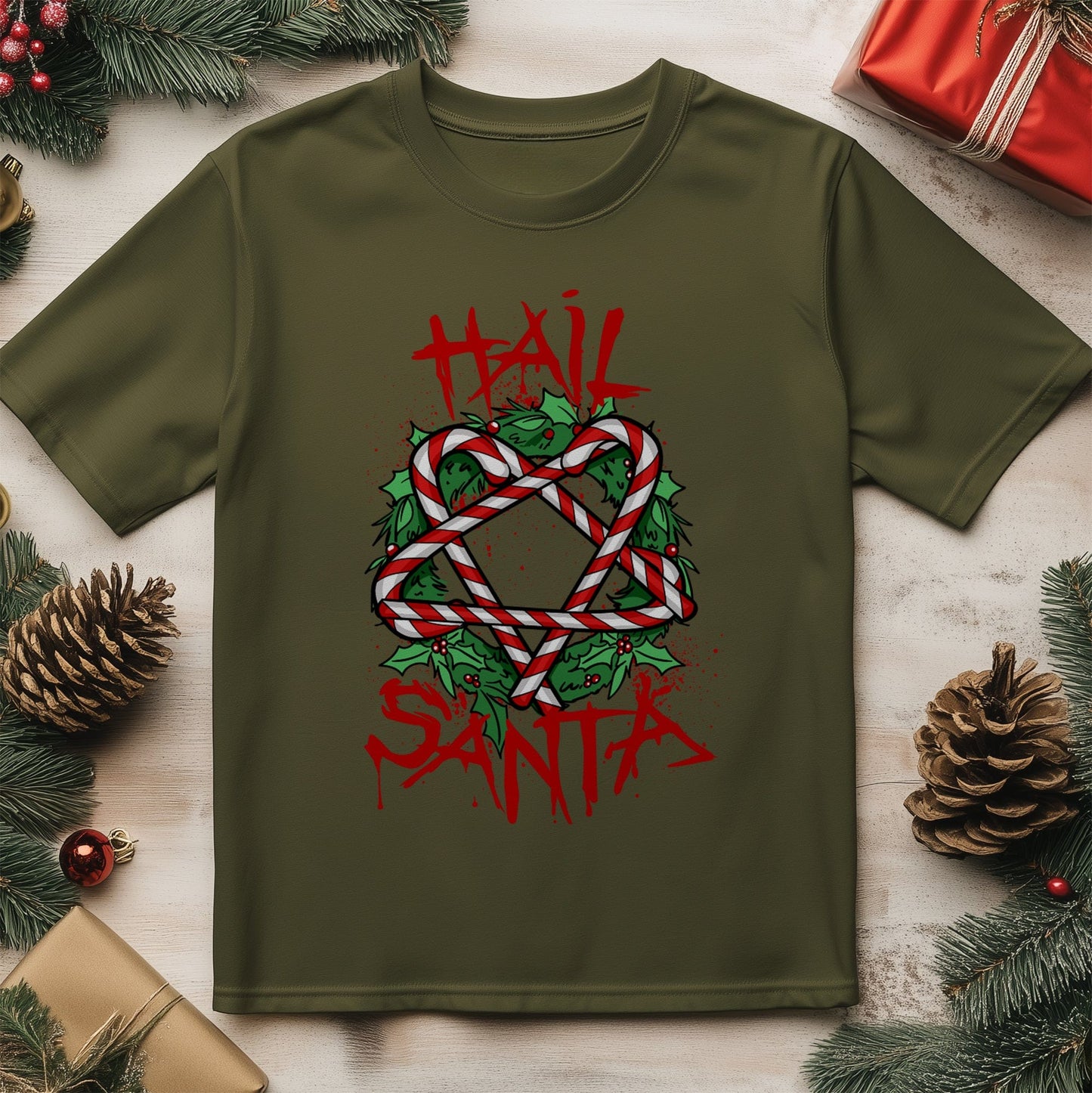 Hail Santa T-shirt - Festive &
