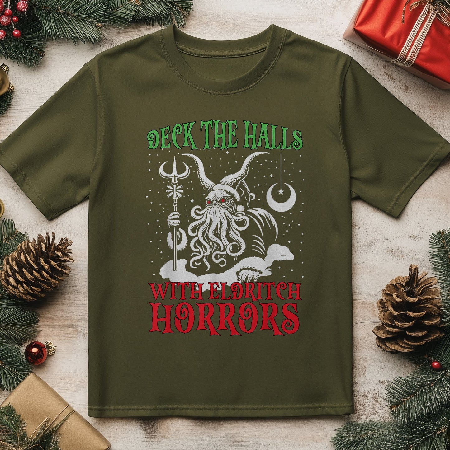 Creepy Christmas T-Shirt: Deck the