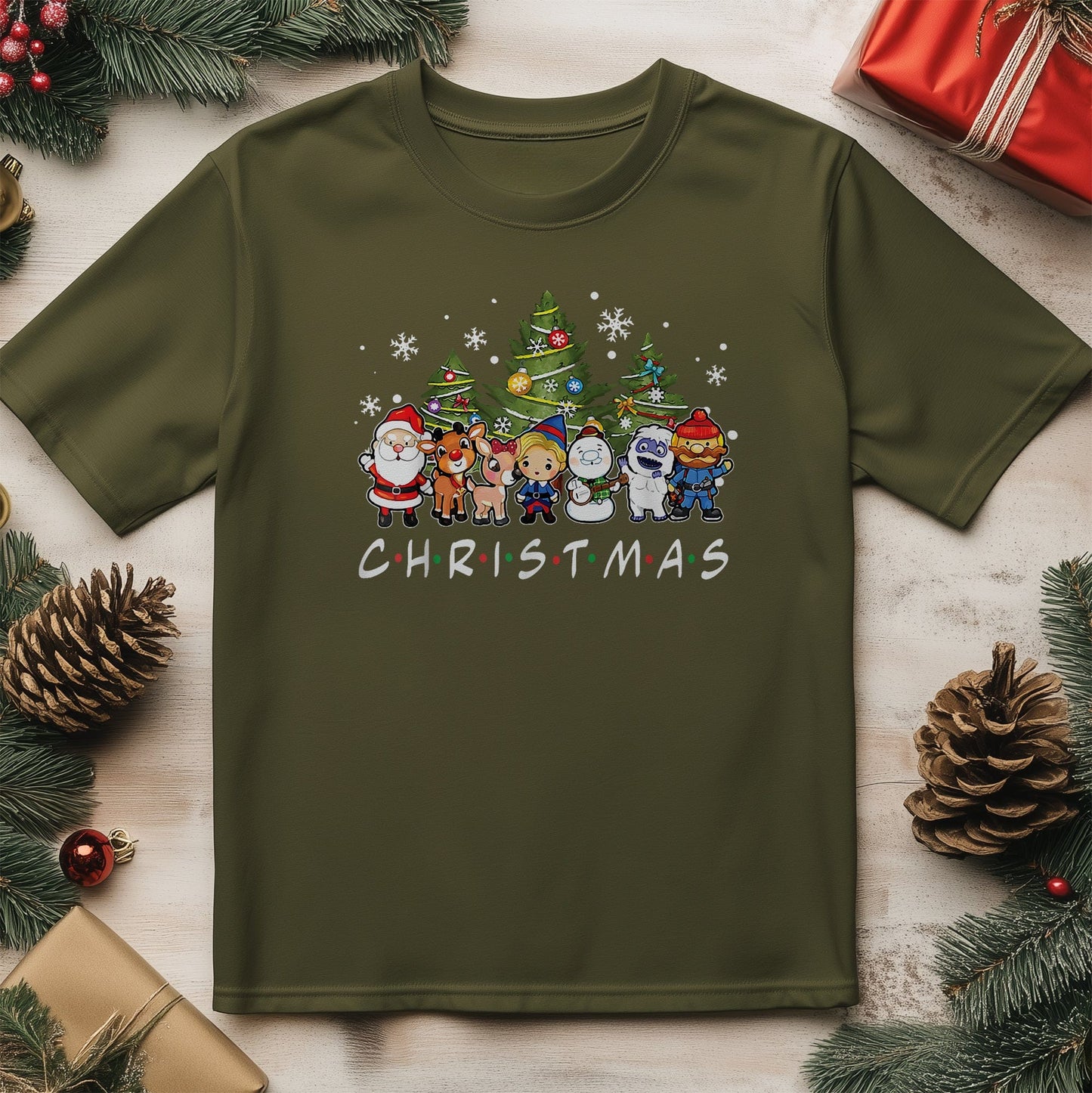 Christmas Friends T-shirt - Santa &