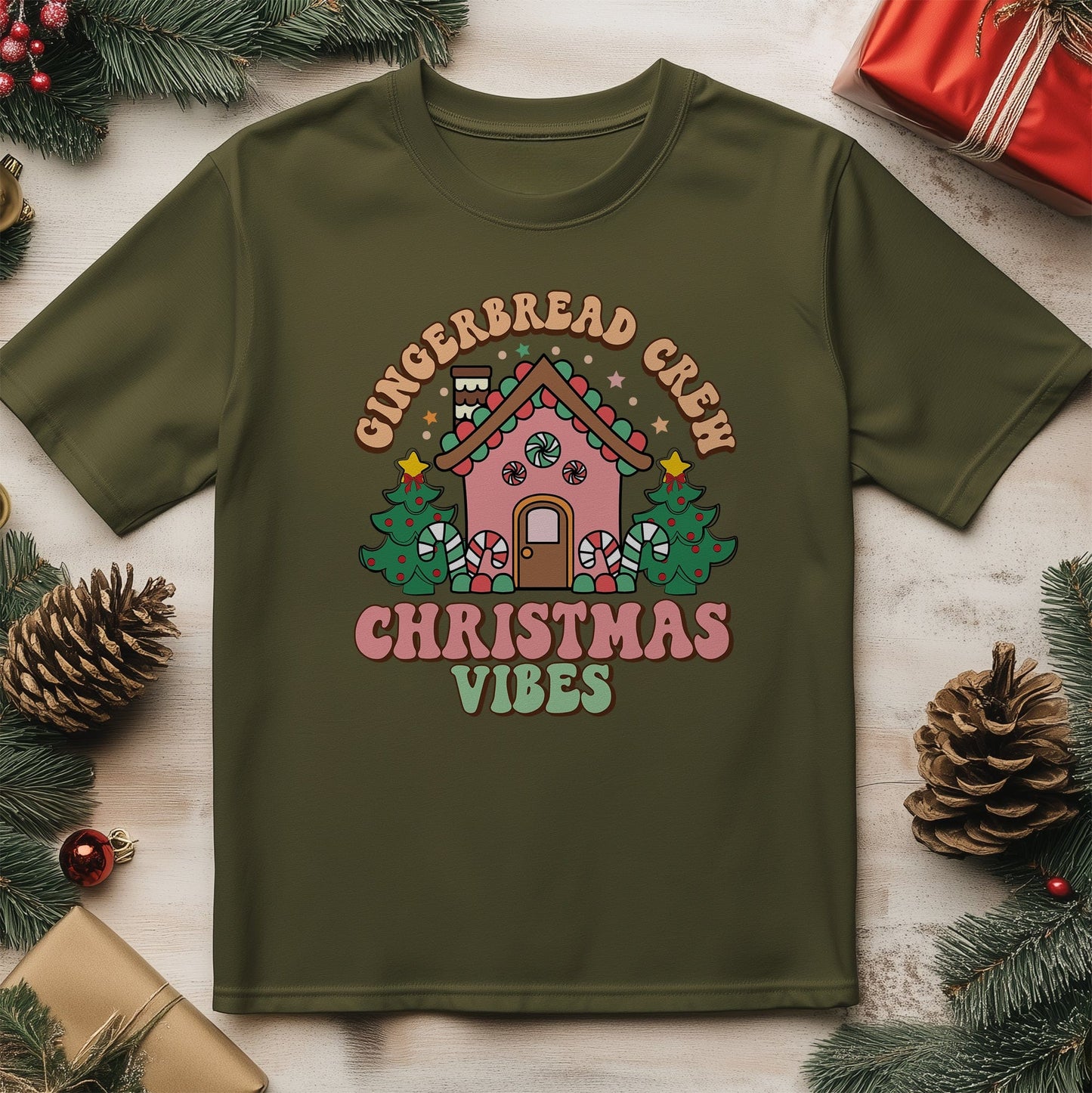 Gingerbread Christmas Vibes T-Shirt