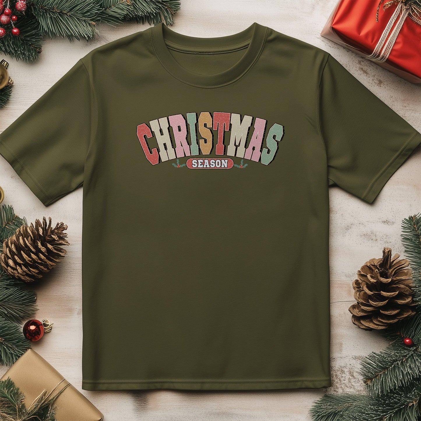 Christmas Season Distressed T-shirt