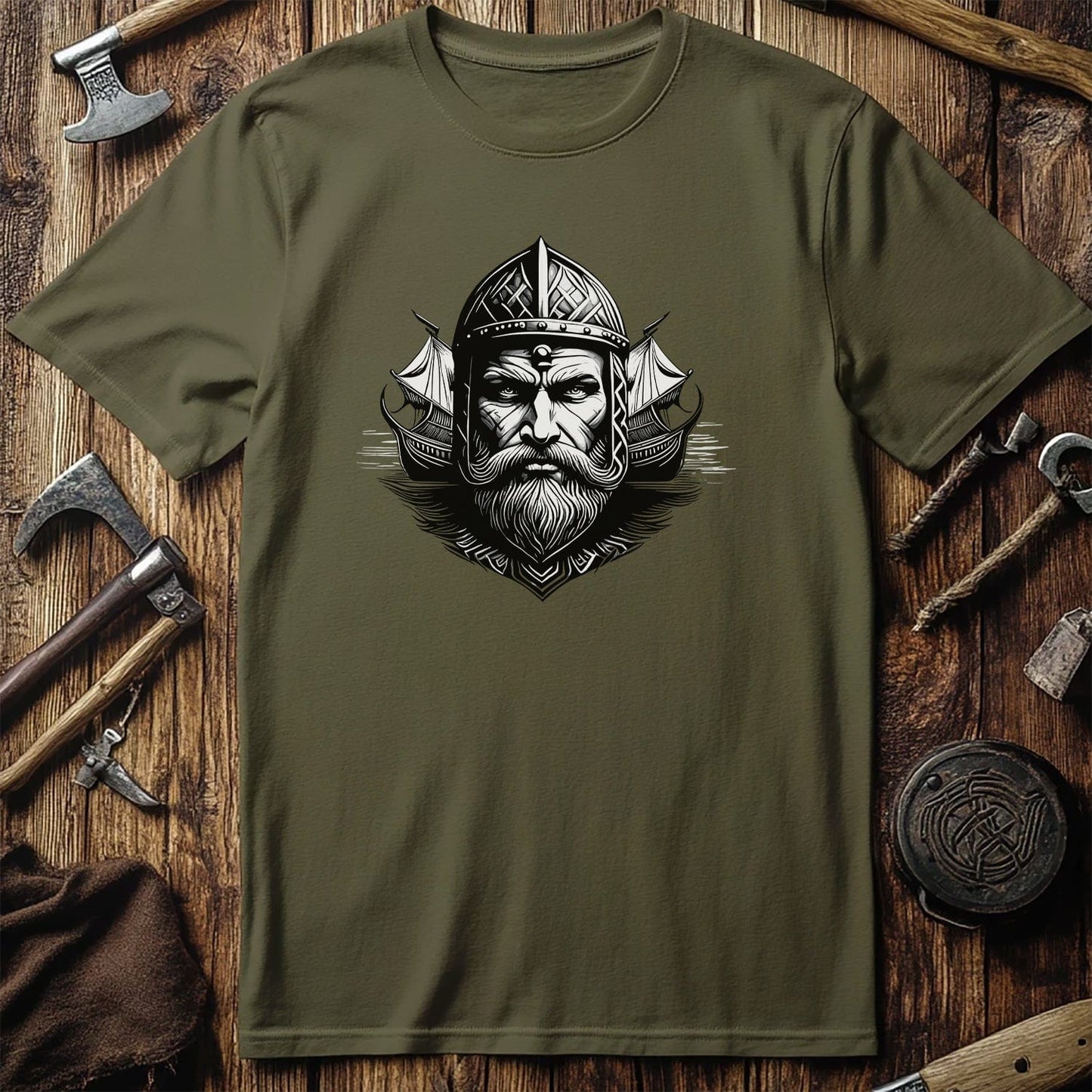 Vikings Nordic45 T-shirt Bearded viking