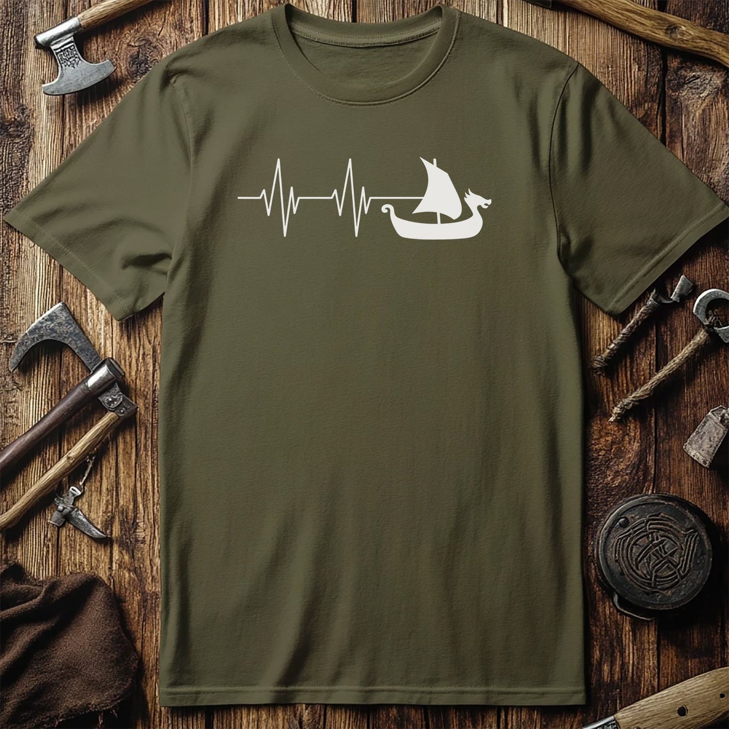Viking Heartbeat T-Shirt Style002