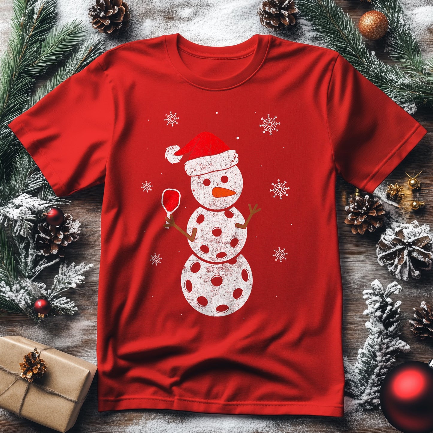 Snowman Pickleball T-Shirt
