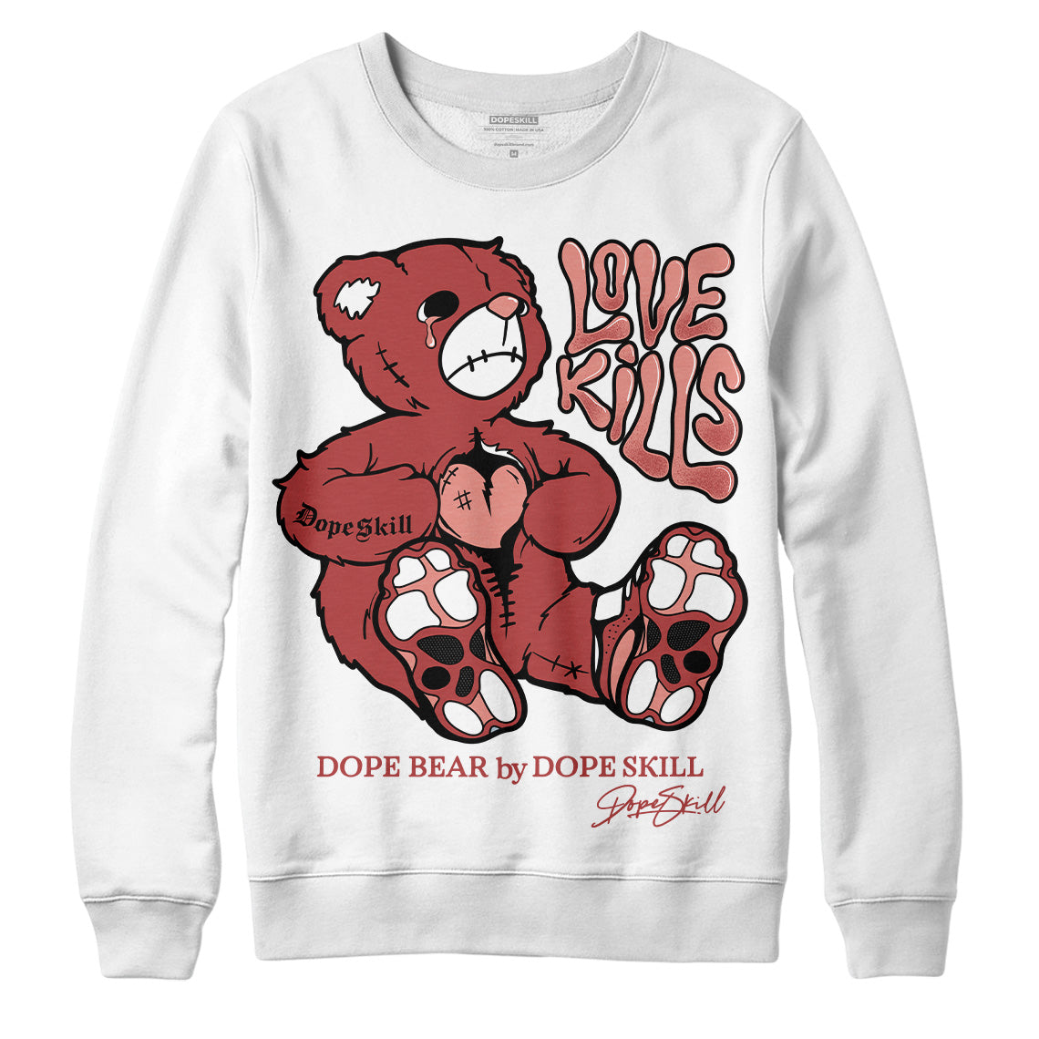Dune Red 13s DopeSkill Sweatshirt Love Kills Graphic