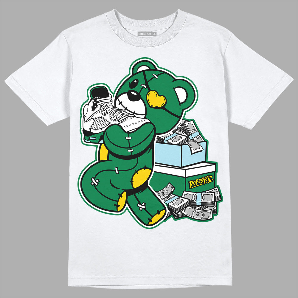 Lucky Green 5s DopeSkill T-Shirt Bear Steals Sneaker Graphic