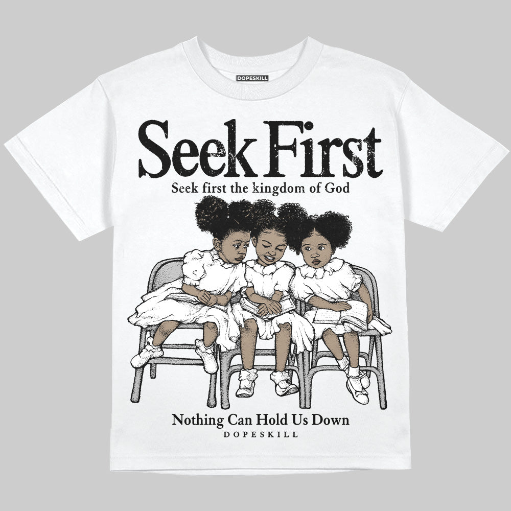 Black and White Collection DopeSkill Oversize Print T-Shirt New Seek First Graphic