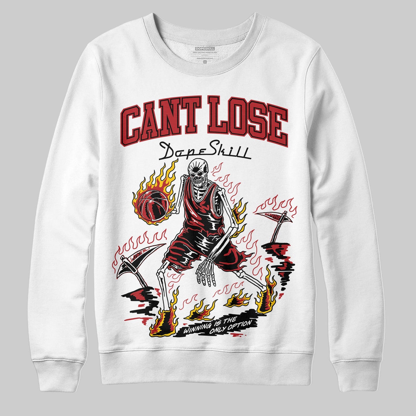 Flu Game 12s DopeSkill Sweatshirt Cant Lose Graphic