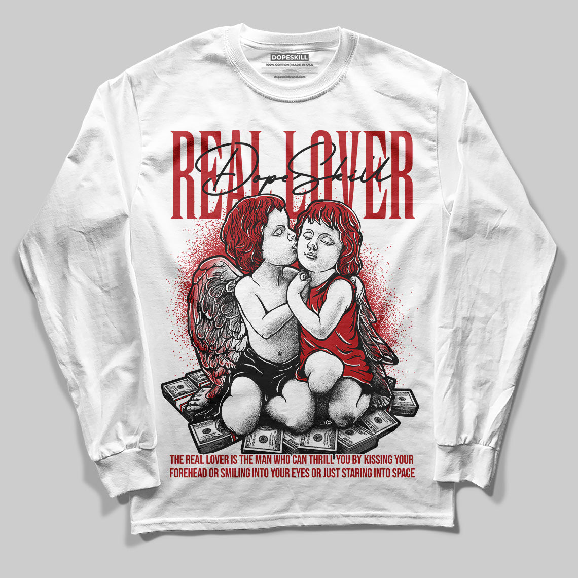 Flu Game 12s DopeSkill Long Sleeve T-Shirt Real Lover Graphic