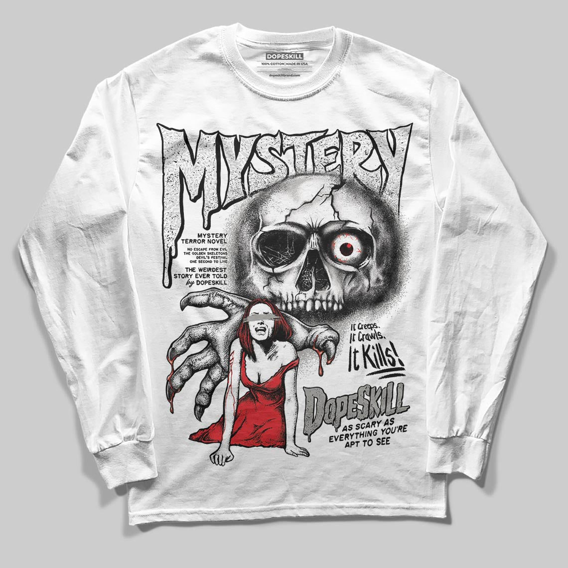 Pure Money 3s DopeSkill Long Sleeve T-Shirt Mystery Ghostly Grasp Graphic