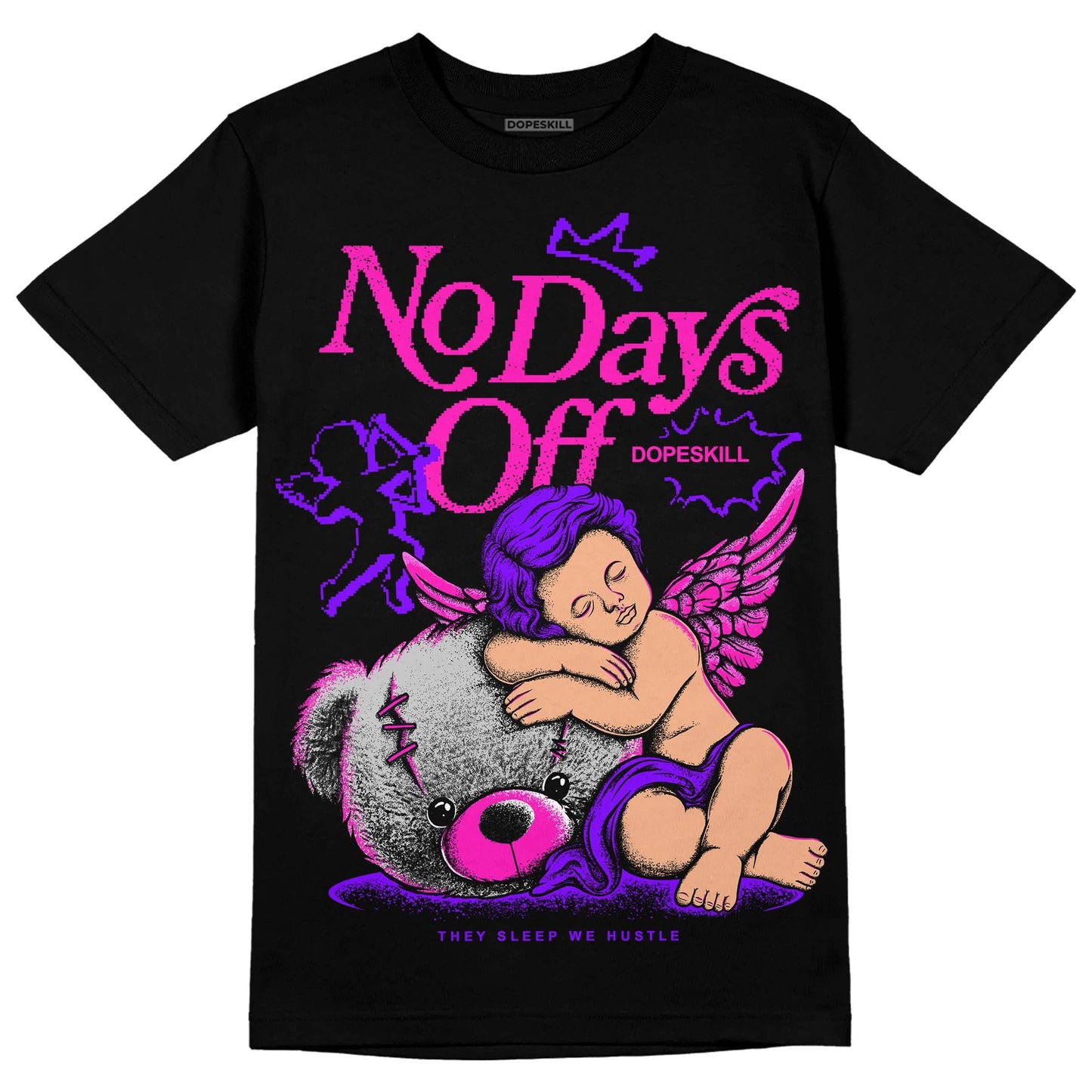 Dunk Low Active Fuchsia DopeSkill T-Shirt New No Days Off Graphic