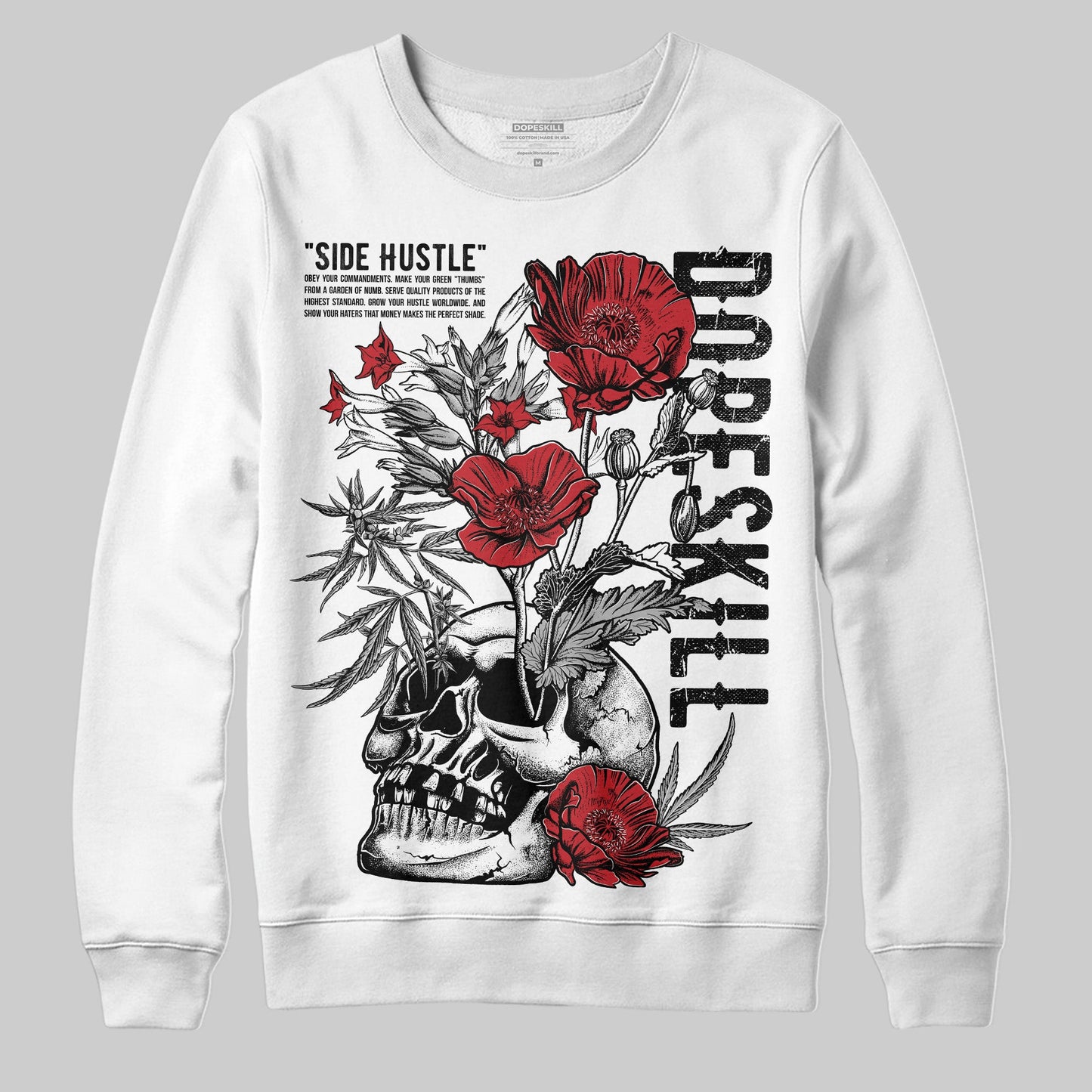 Bred Velvet 11s DopeSkill Sweatshirt Side Hustle Graphic
