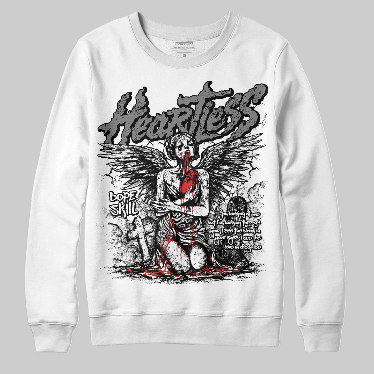 Grey Collection DopeSkill Sweatshirt Heartless Graphic