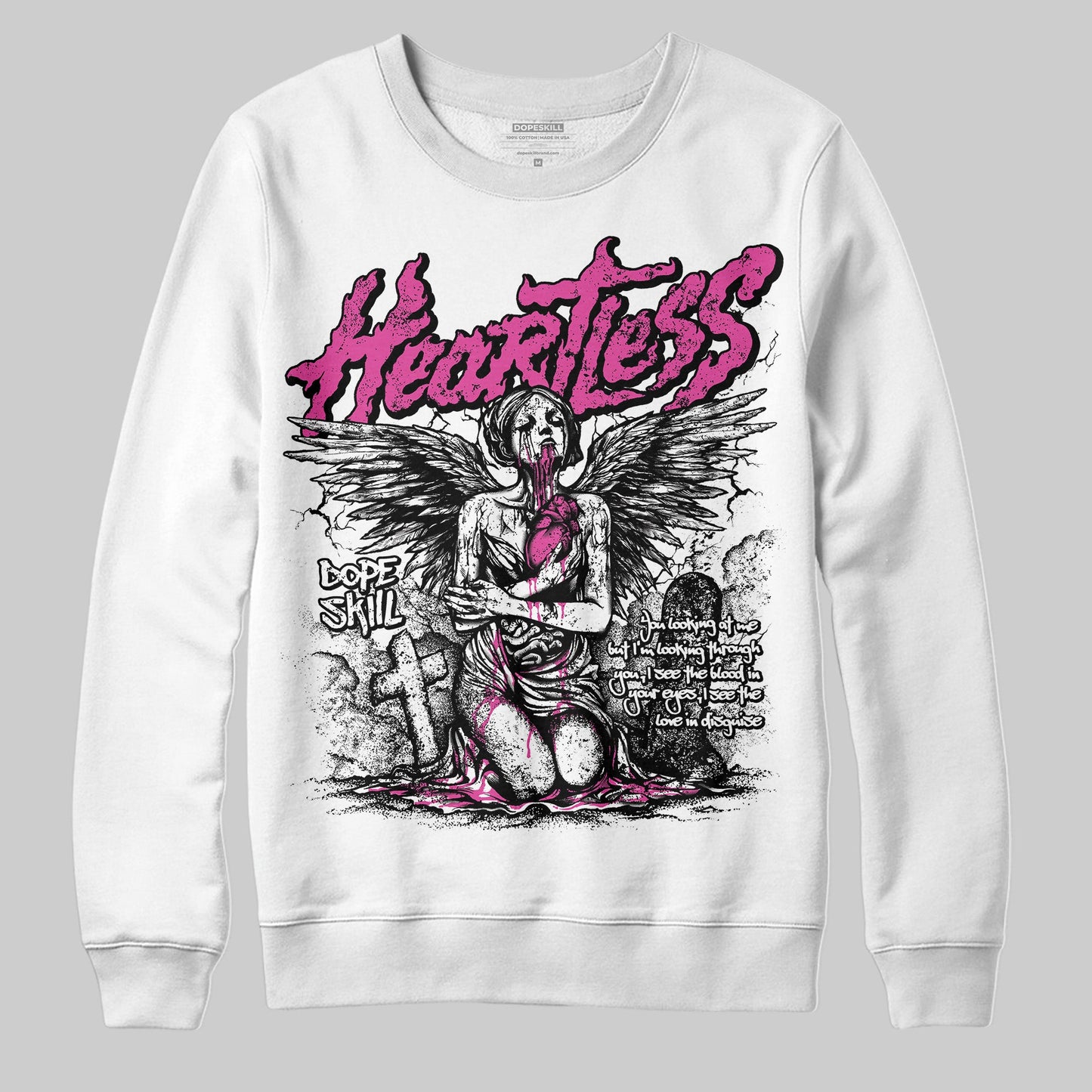 Dunk Active Fuchsia DopeSkill Sweatshirt Heartless Graphic