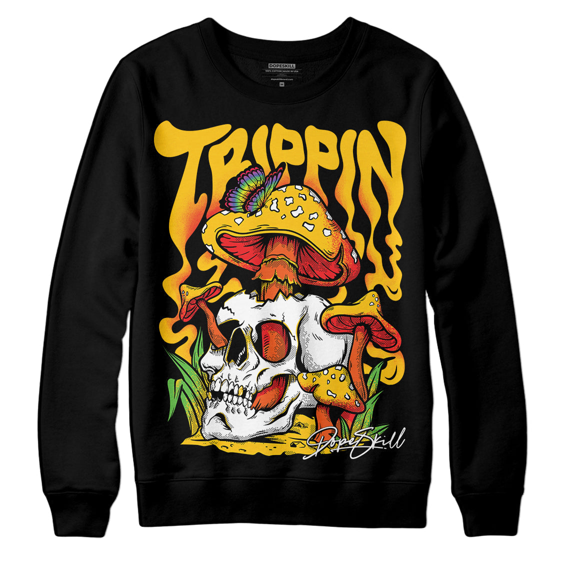 Yellow Collection DopeSkill Sweatshirt Trippin Graphic