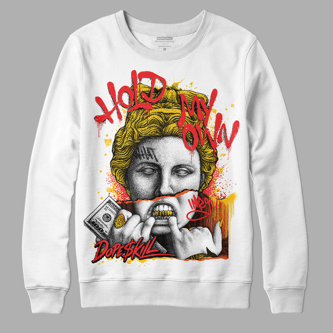 Yellow Collection DopeSkill Sweatshirt Hold My Own Graphic