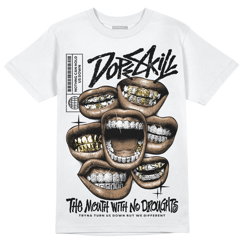 Black and White Collection DopeSkill T-Shirt The Mouth With No Droughts Graphic