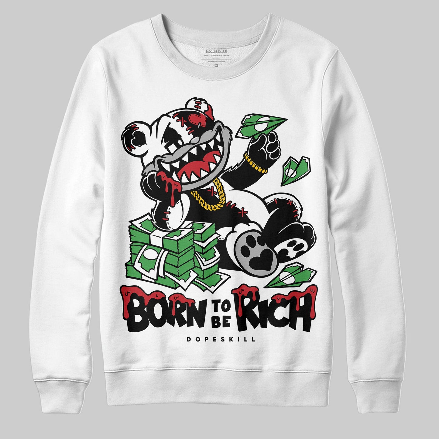Bred Velvet 11s DopeSkill Sweatshirt Born To Be Rich Graphic