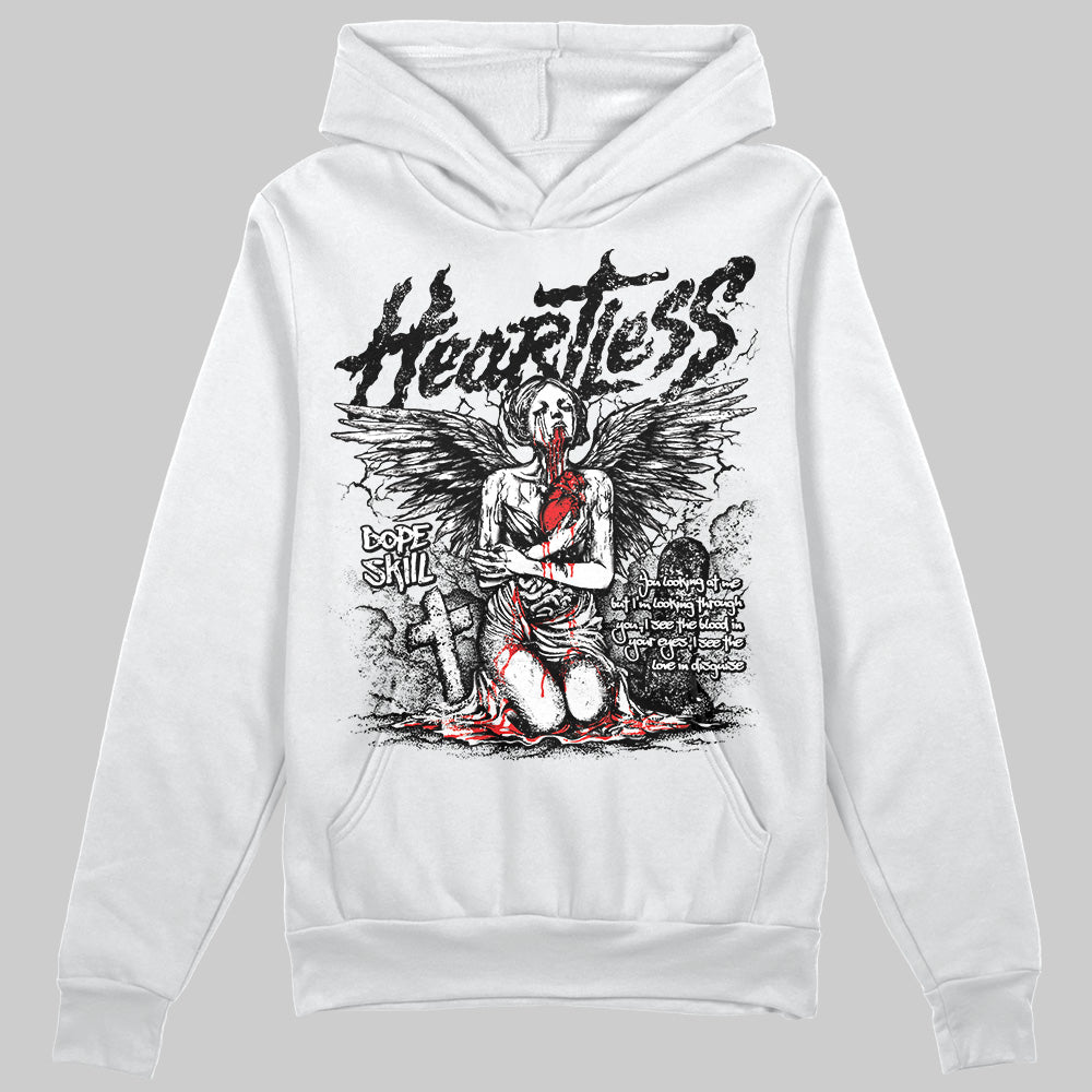 Black and White Collection DopeSkill Hoodie Sweatshirt Heartless Graphic