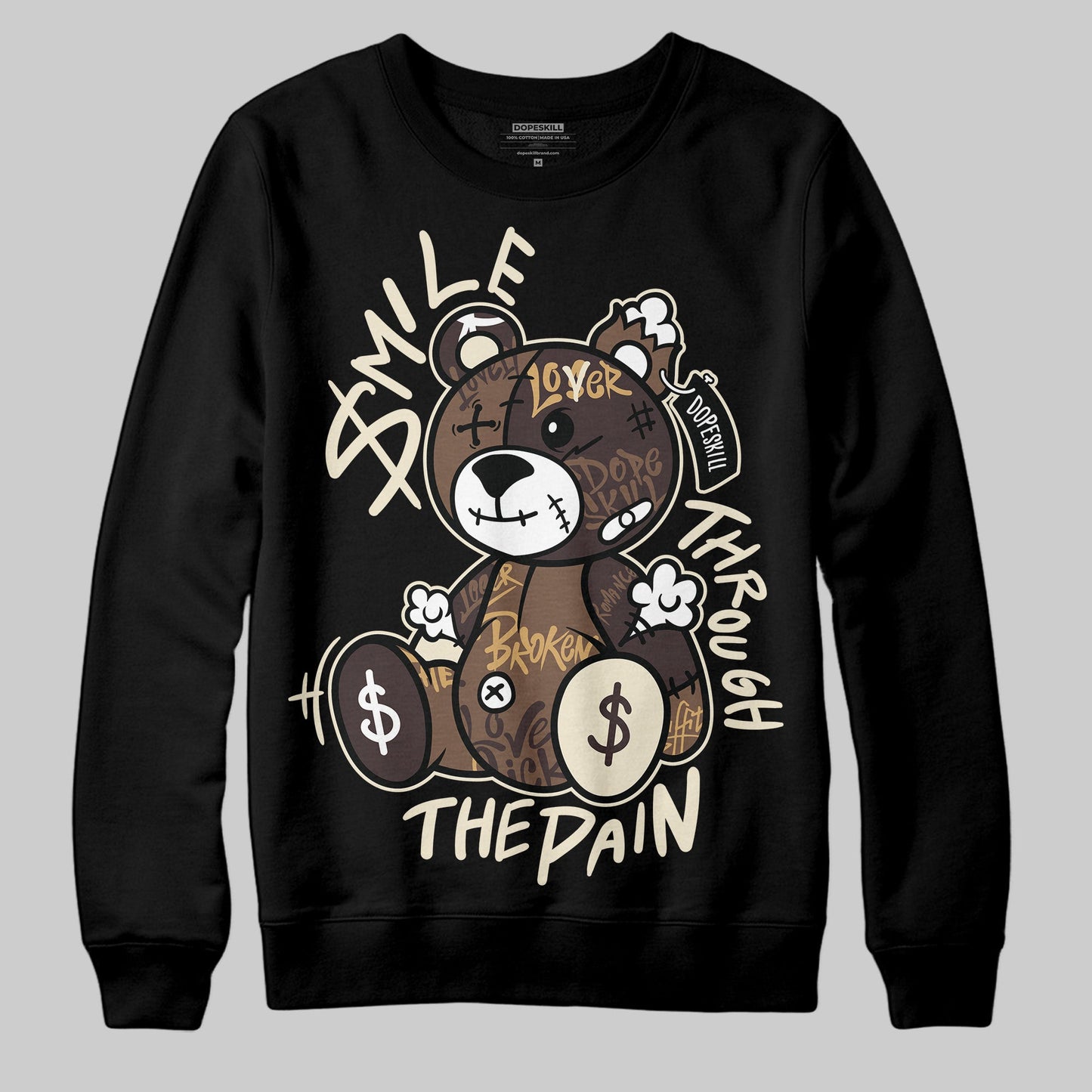 Earth 5s DopeSkill Sweatshirt Smile Through The Pain Graphic