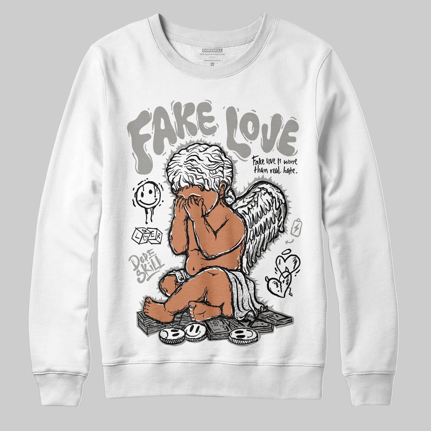 Pure Money 3s DopeSkill Sweatshirt False Love Graphic