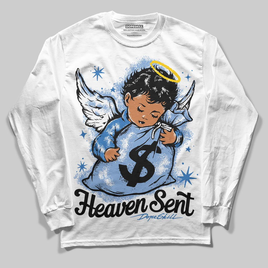 Forget Me Not 4s DopeSkill Long Sleeve T-Shirt Heaven Sent Graphic