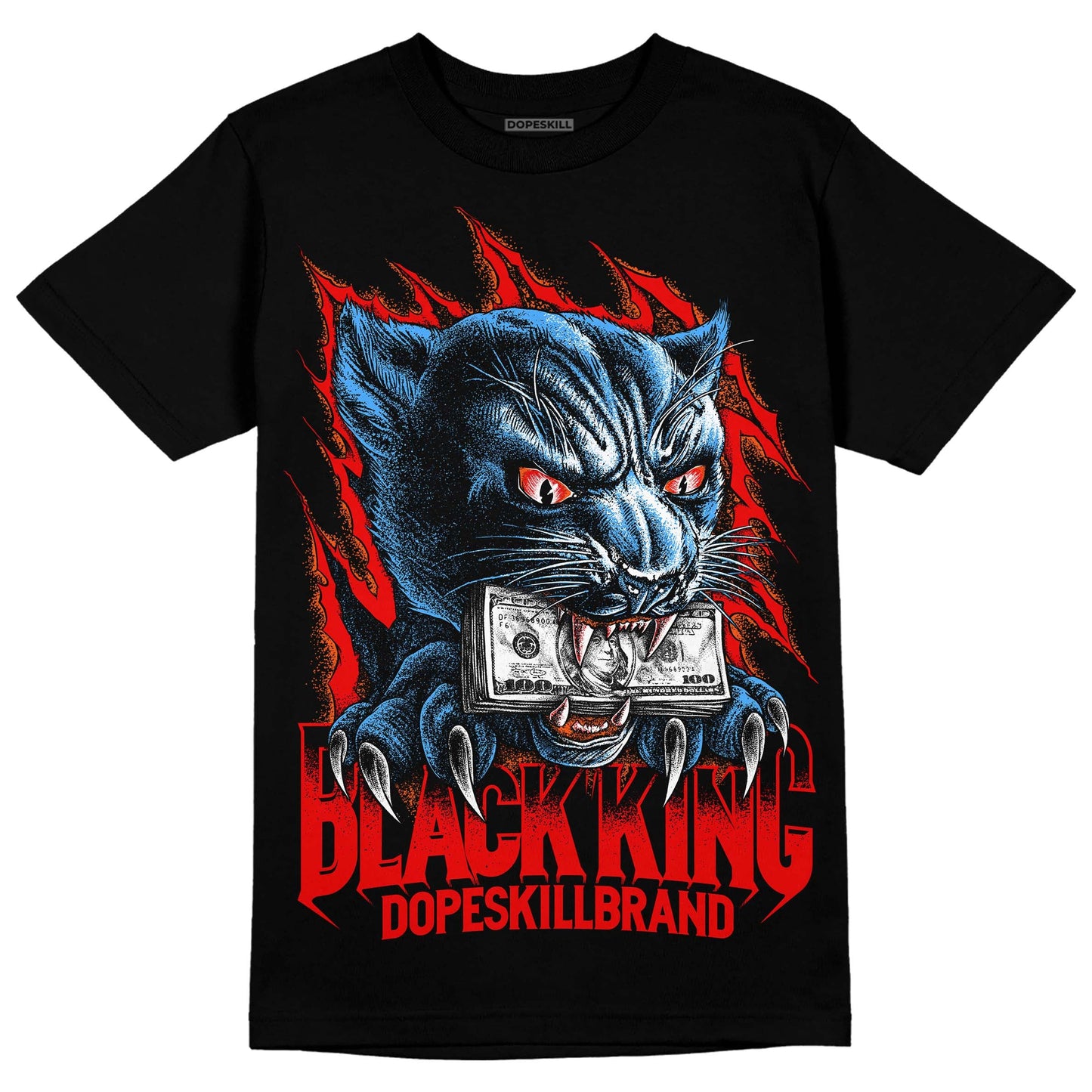 Cherry 11s DopeSkill T-Shirt Black King Graphic