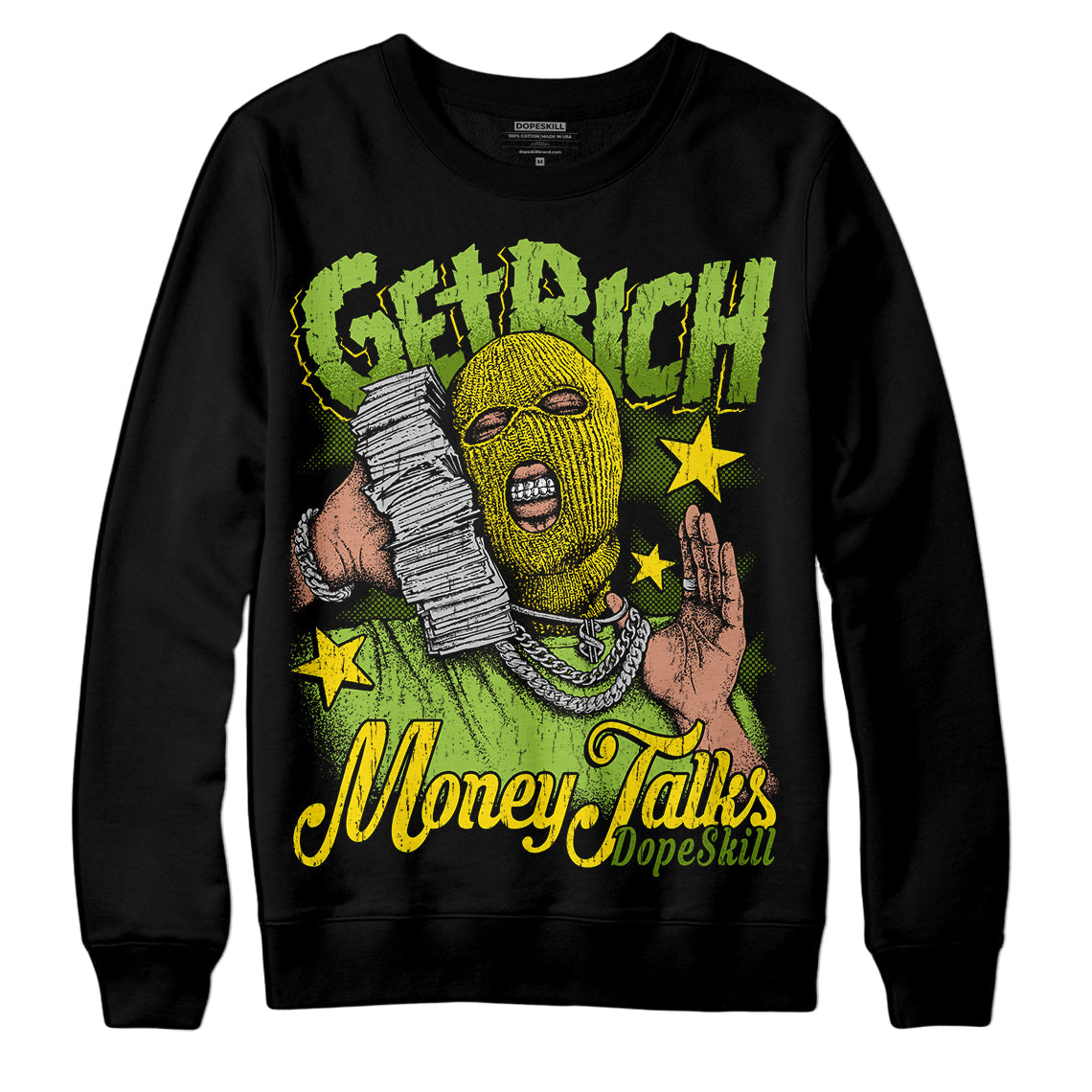 Dunk Low 'Chlorophyll' DopeSkill Sweatshirt Get Rich Graphic