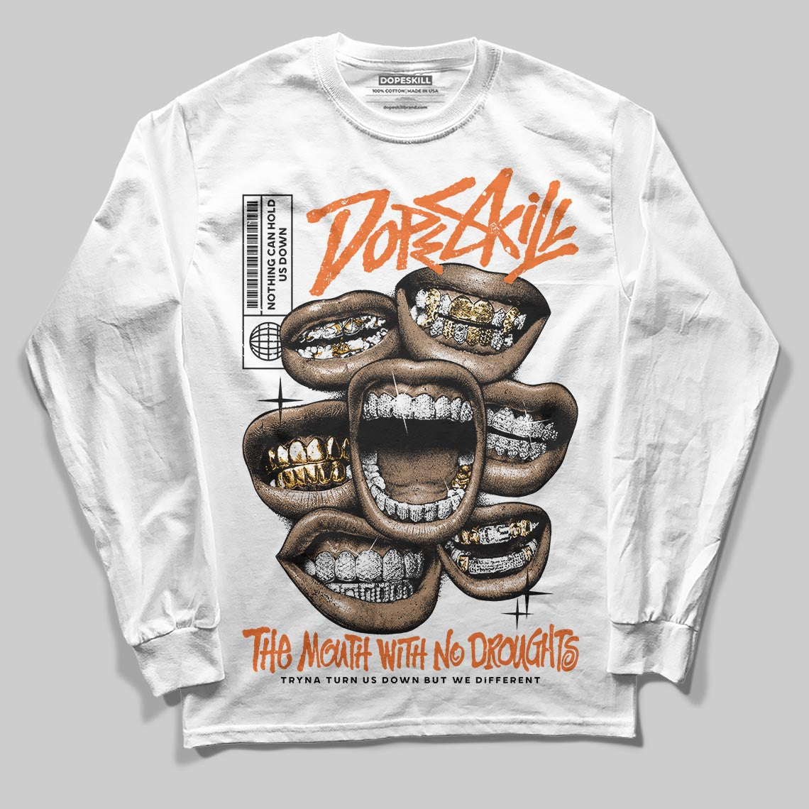 Starfish 3s DopeSkill Long Sleeve T-Shirt The Mouth With No Droughts Graphic
