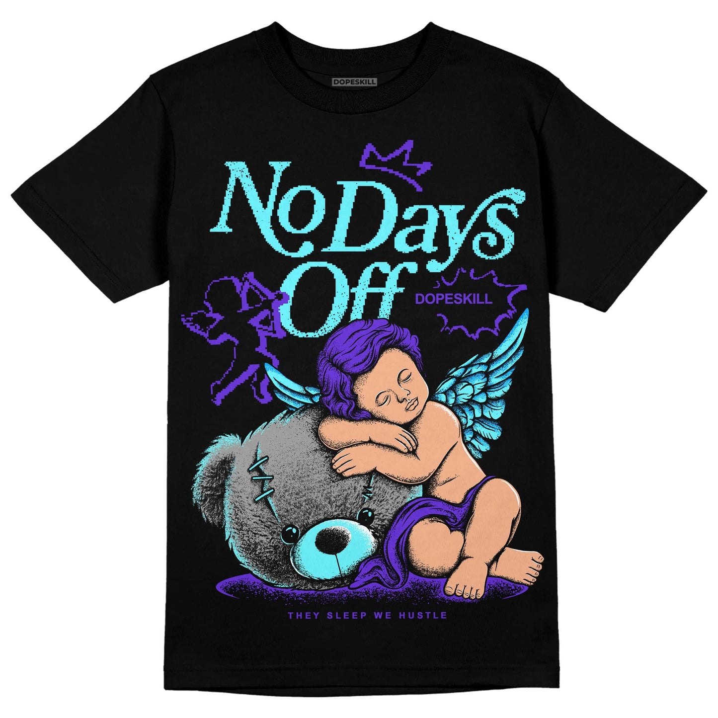 Aqua 6s DopeSkill T-Shirt New No Days Off Graphic