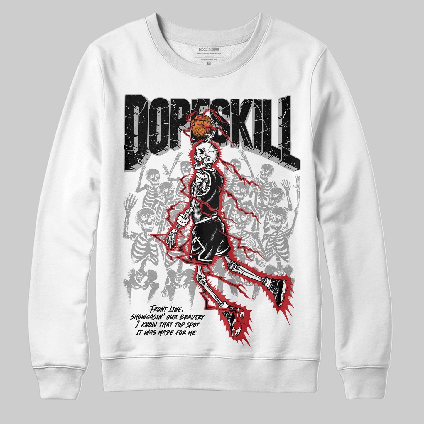 Bred Velvet 11s DopeSkill Sweatshirt Thunder Dunk Graphic