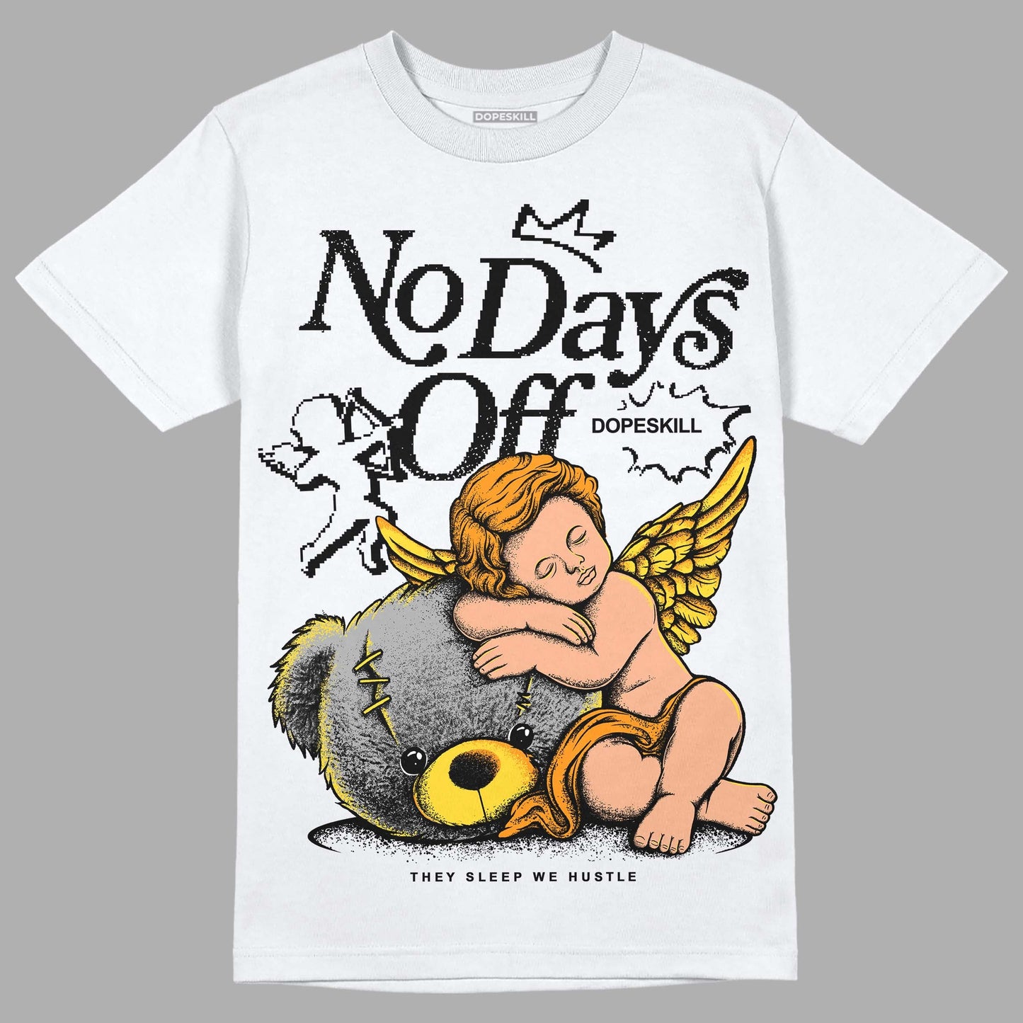 Black Tour Yellow AJ 4 Thunder DopeSkill Unisex T-Shirt New No Days Off Graphic