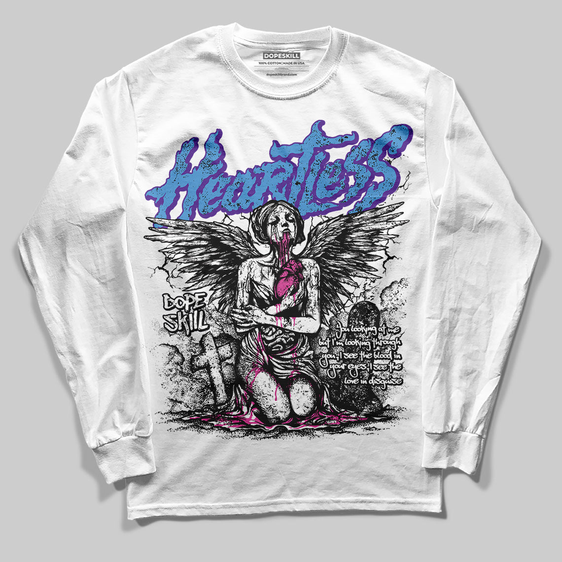 PURPLE Collection DopeSkill Long Sleeve T-Shirt Heartless Graphic