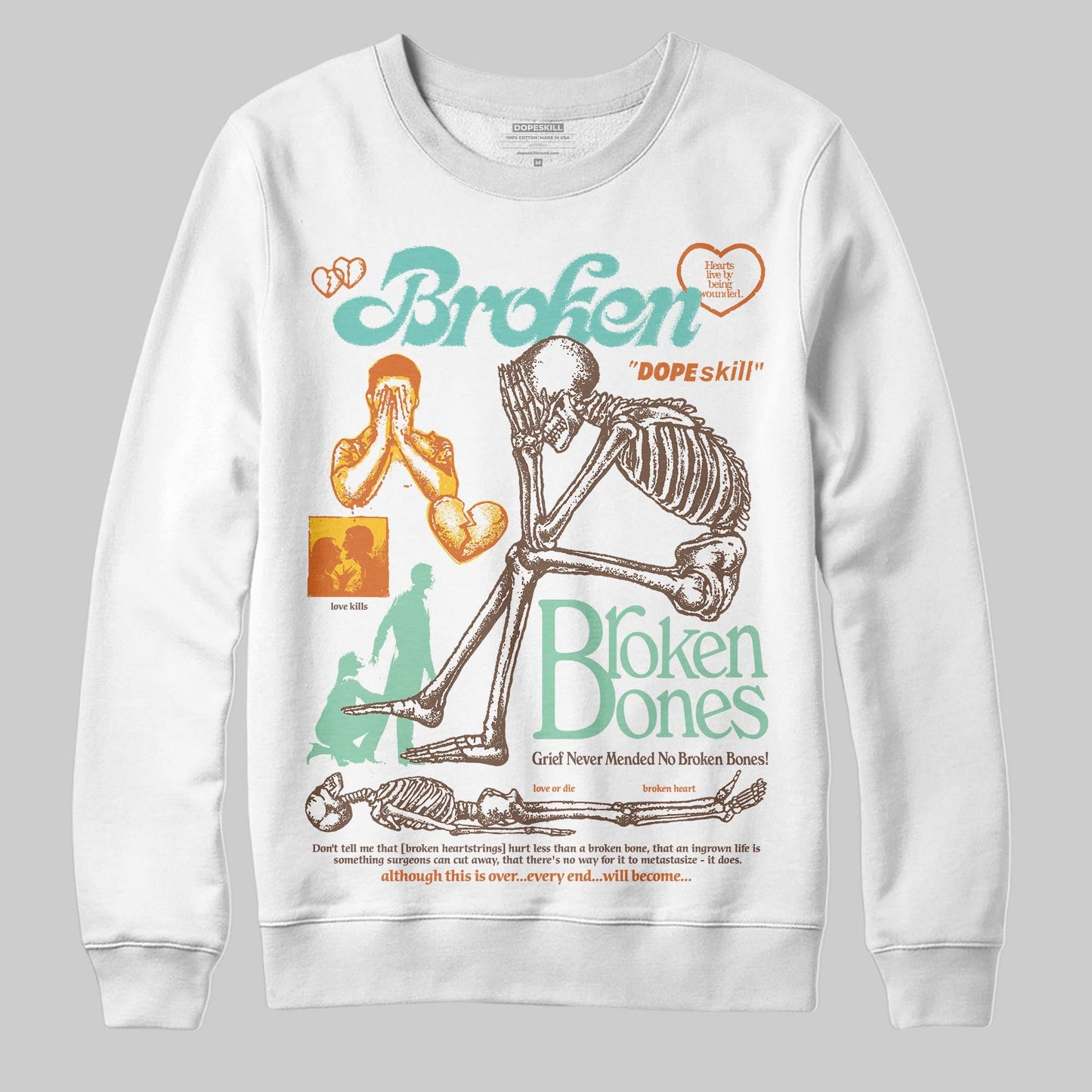 SB Dunk “Rodeo” DopeSkill Sweatshirt Broken Bones Graphic
