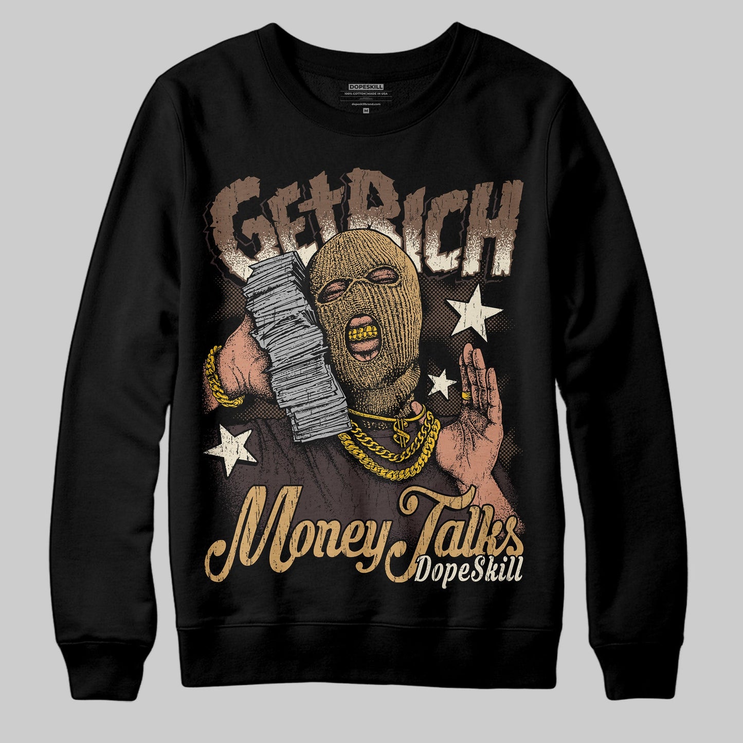 Earth 5s DopeSkill Sweatshirt Get Rich Graphic