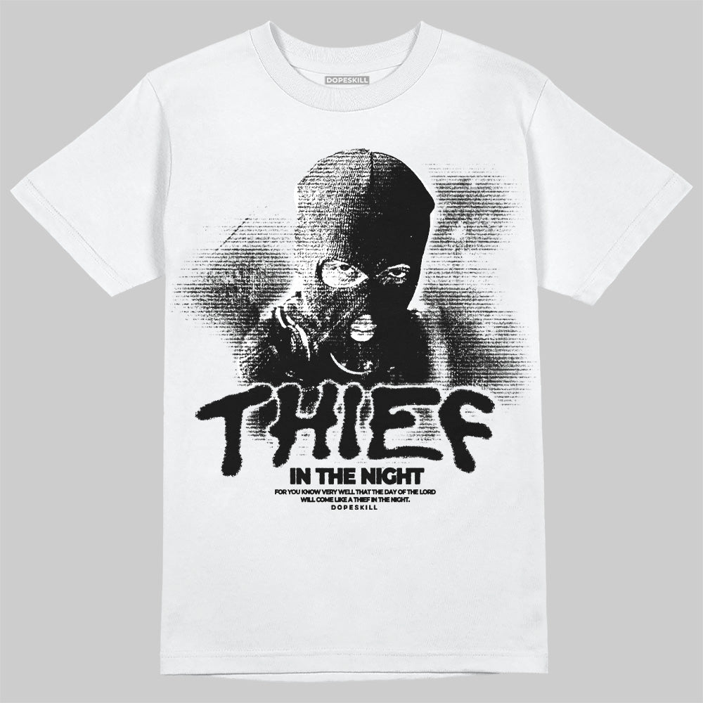Black and White Collection DopeSkill T-Shirt Thief In The Night Graphic