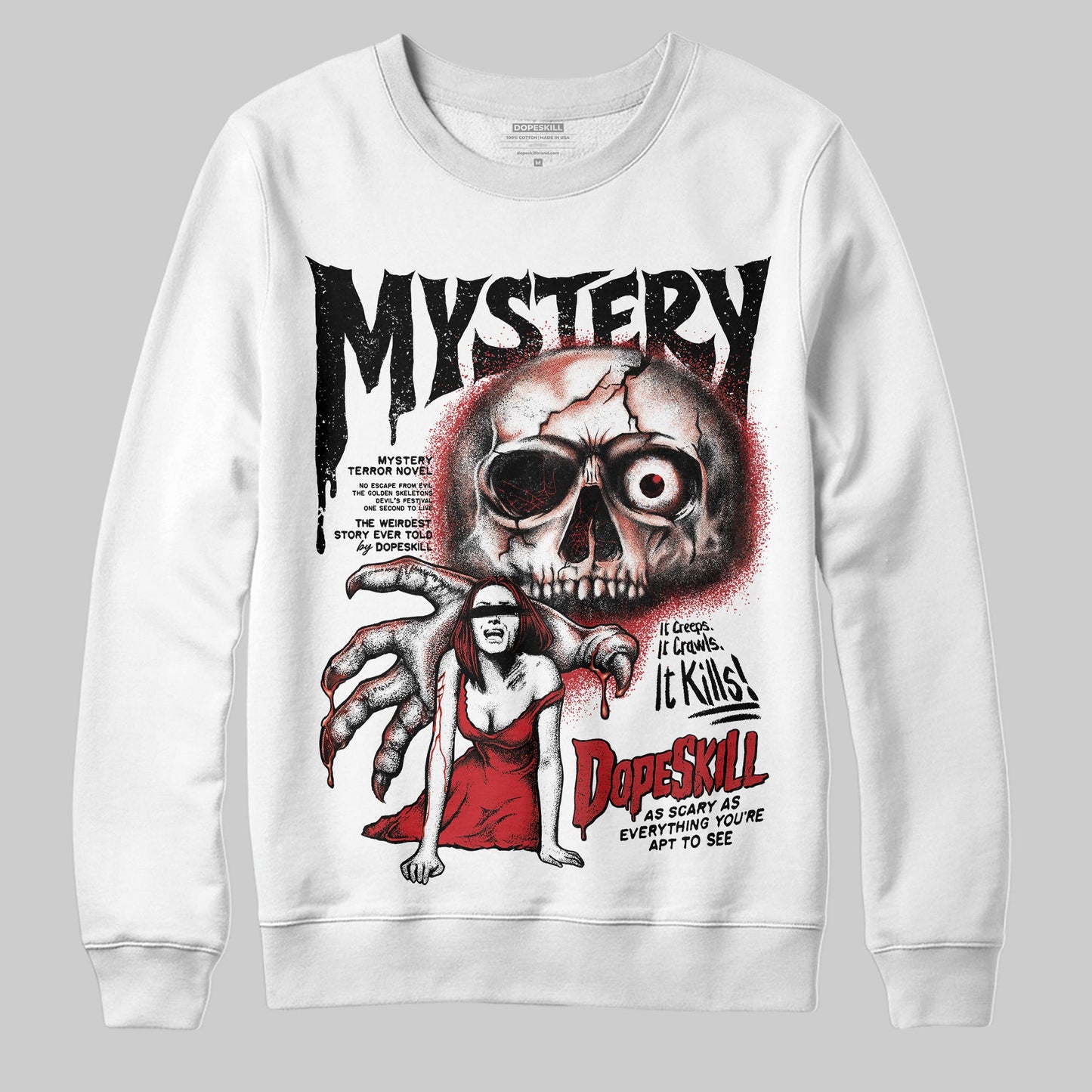 Black Toe Reimagined 1s DopeSkill Sweatshirt Mystery Ghostly Grasp Graphic