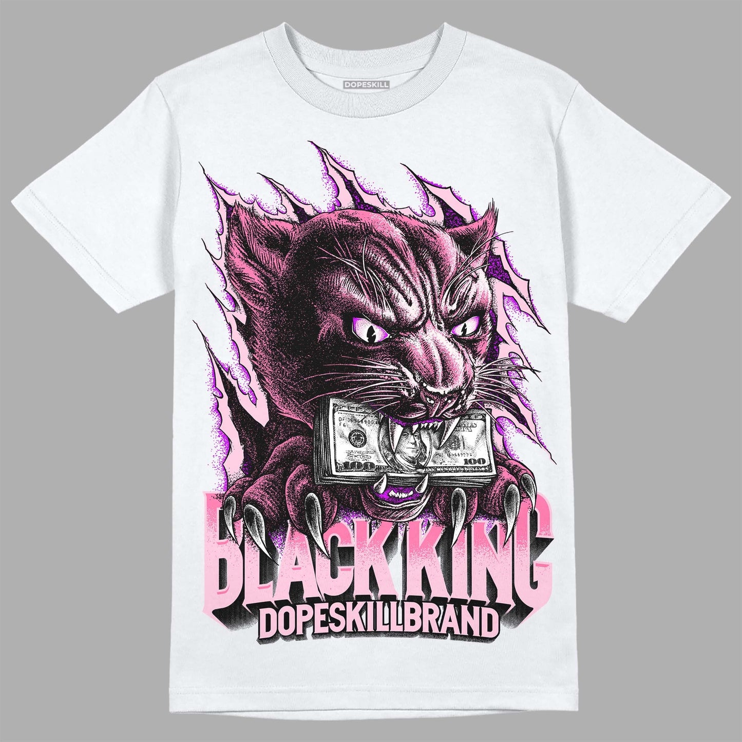 Dunk Low Pink Foam DopeSkill T-Shirt Black King Graphic